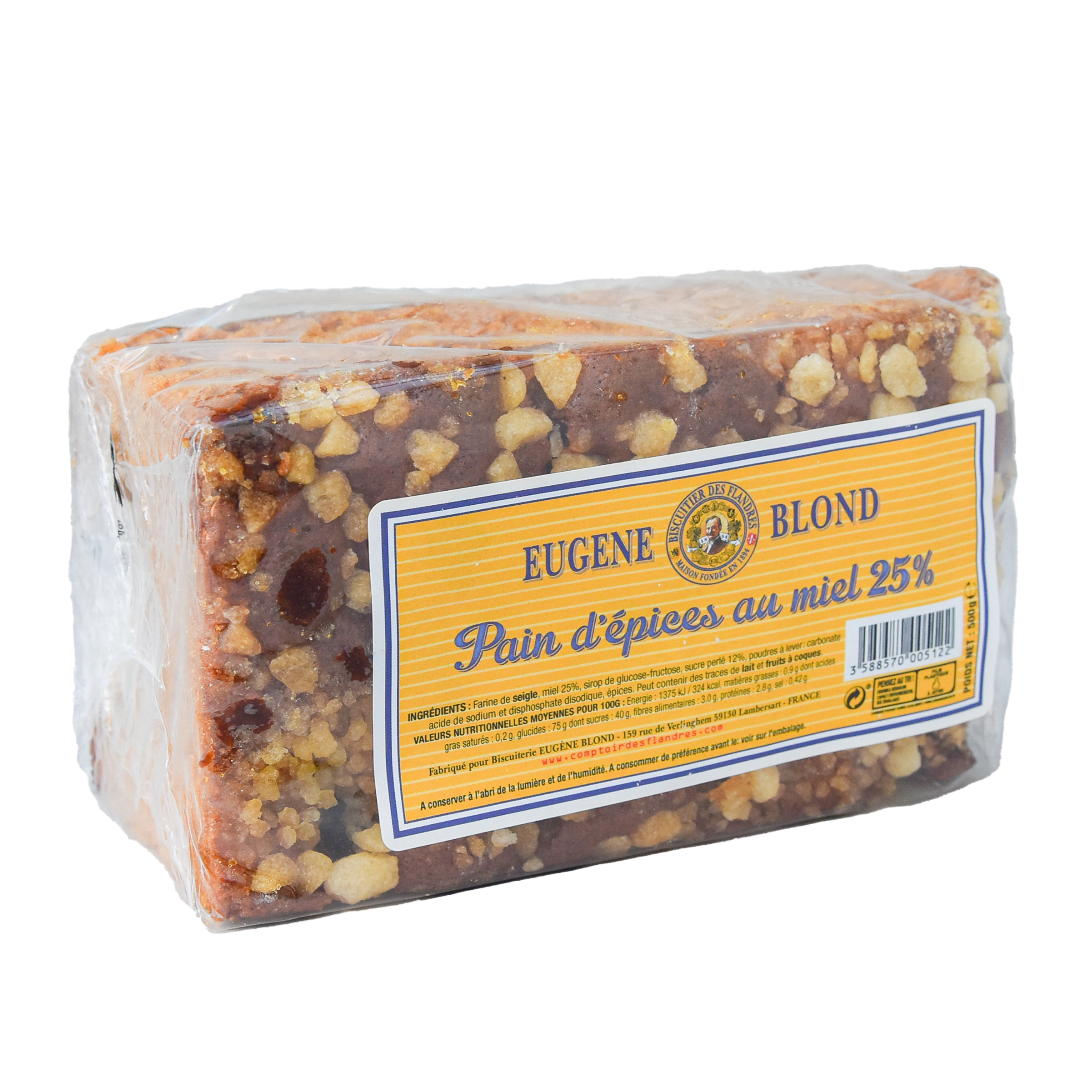 Épicerie : Pain d'épices au miel tranché - 57% de miel - 250 g - Icko  Apiculture