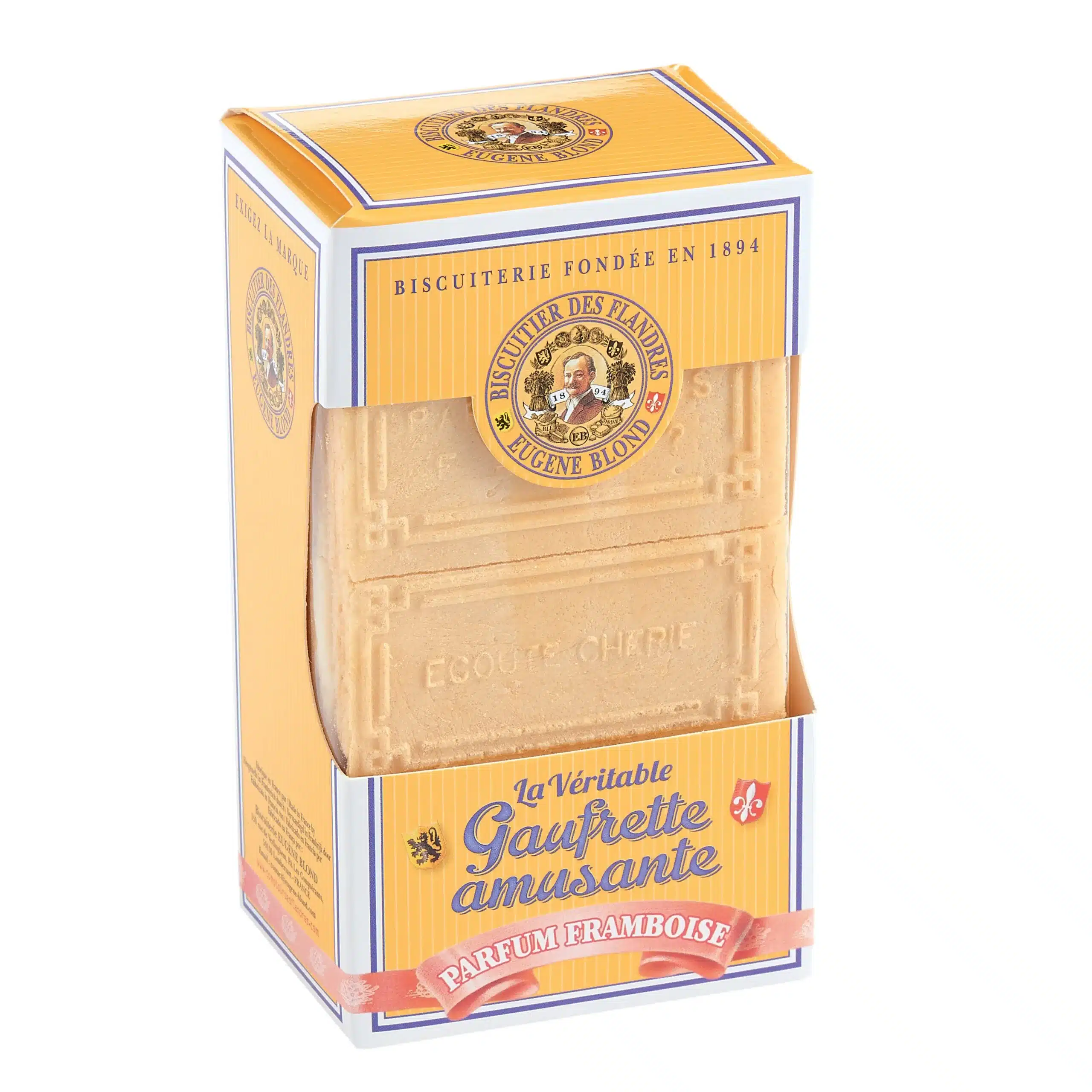 gaufrettes amusantes framboise Eugene blond 175g