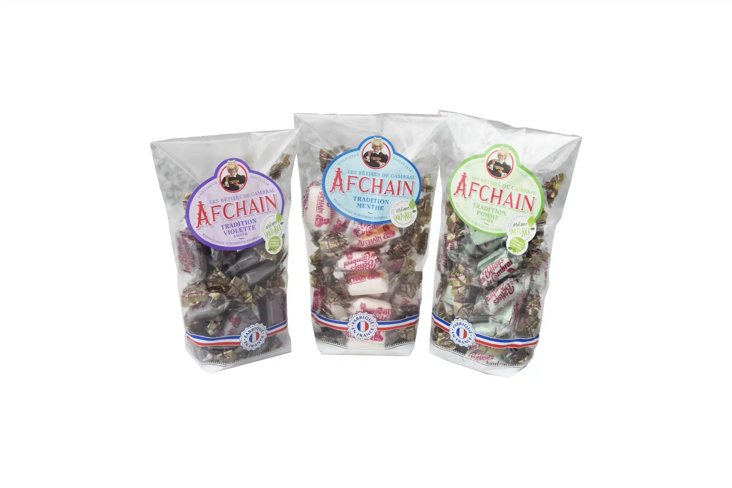 lot bêtises de cambrai Violette, menthe et Pomme