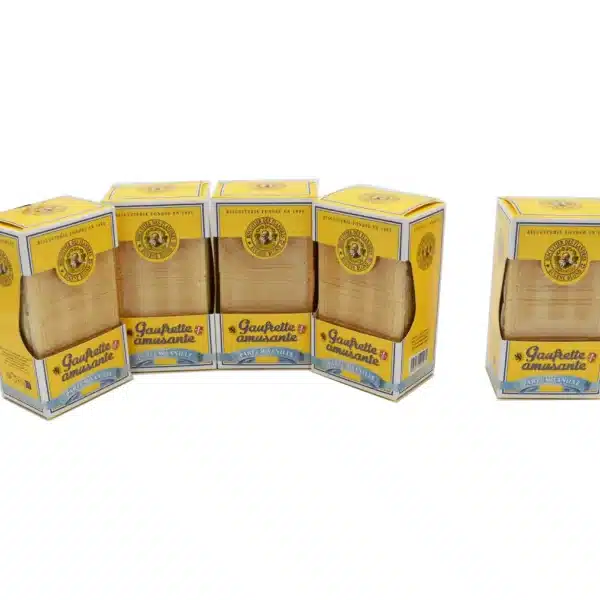 Lot de 4 gaufrettes amusantes vanille + une offerte