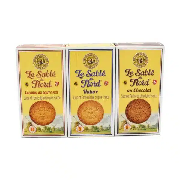 Trio sablés du Nord (Nature, caramel et chocolat)