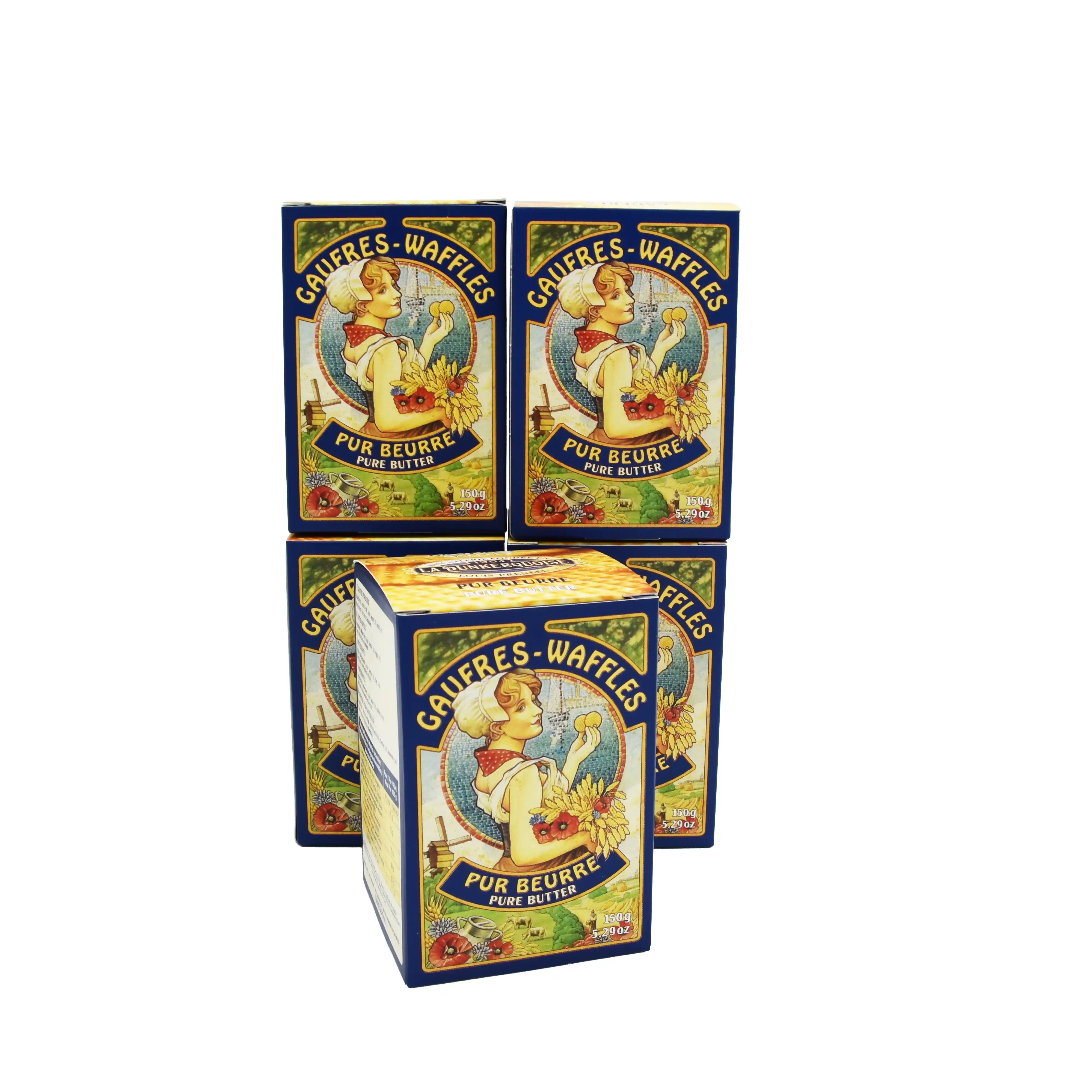 Lot 4+1 offert gaufres fines pur beurre 150g